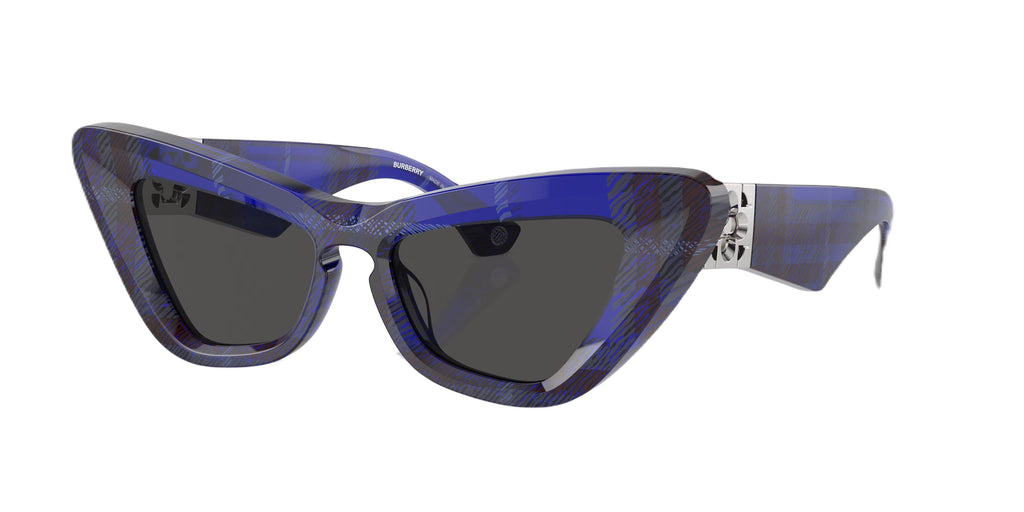 Burberry  Check Blue Cateye Sunglasses