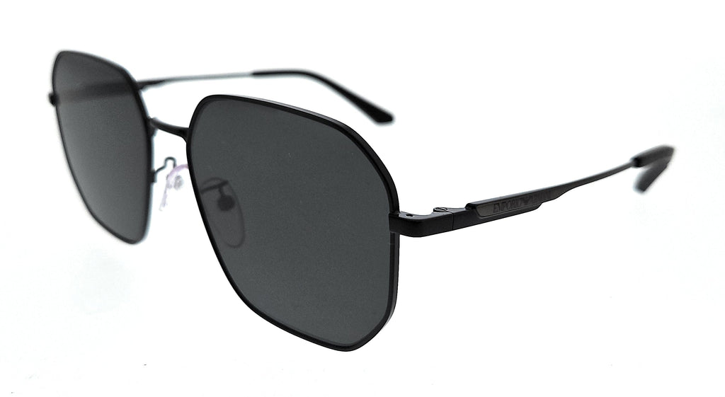 Emporio Armani  Matte black/gunmetal Square Sunglasses