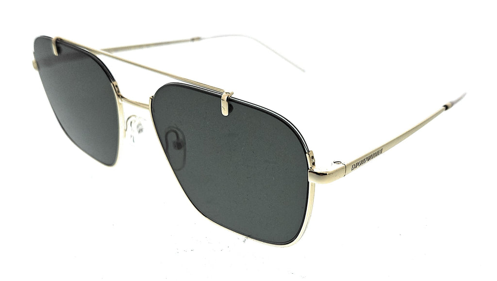 Emporio Armani  Shiny pale gold Square Sunglasses