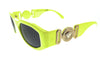 Versace  Yellow Fluorescent Oval Sunglasses