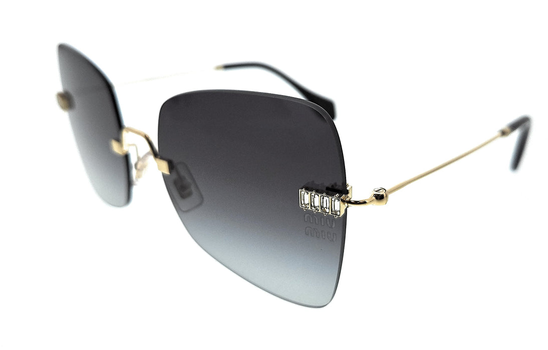 Miu Miu 0MU 50WS ZVN5D1 Pale Gold Tone Butterfly Sunglasses
