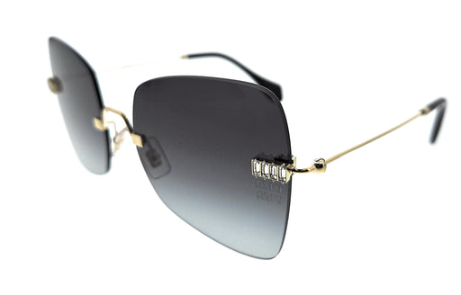 Miu Miu 0MU 50WS ZVN5D1 Pale Gold Tone Butterfly Sunglasses