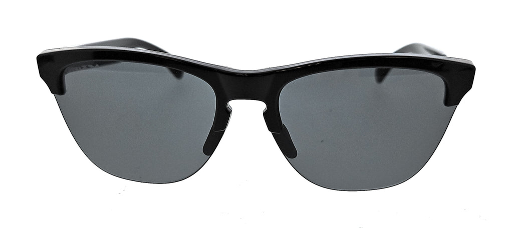 Oakley   Semi-Rimless Black w/Print  Round Sunglasses