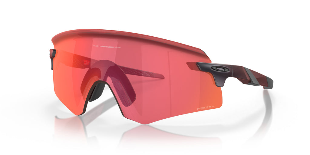 Oakley   Rimless Matte Red Colorshift Shield Sunglasses