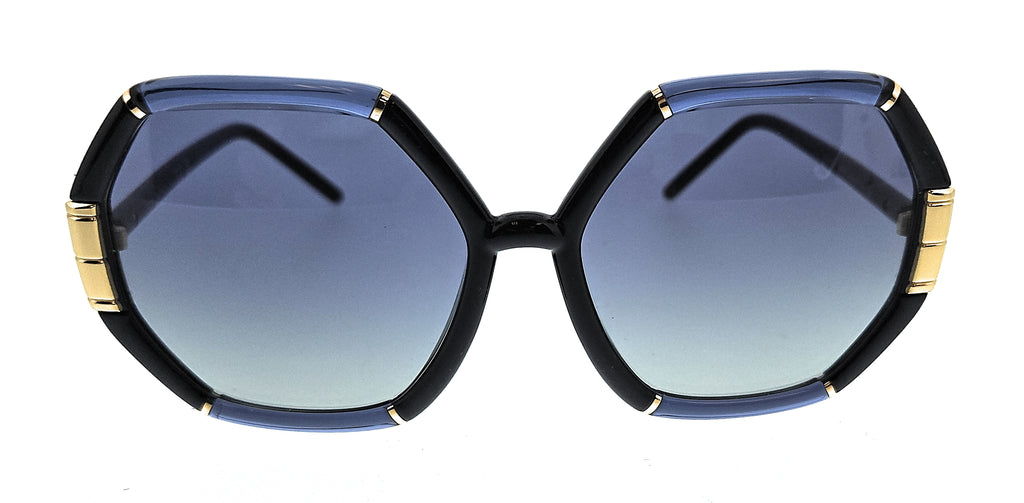 Tory Burch  0TY9072U 19004L Full Rim Transparent Navy/Navy  Oversized Sunglasses