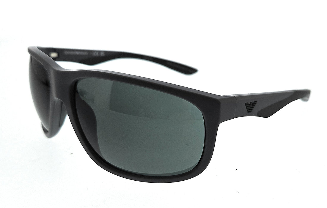 Emporio Armani 0EA4199U 506071 Matte Gray/Green Square Sunglasses