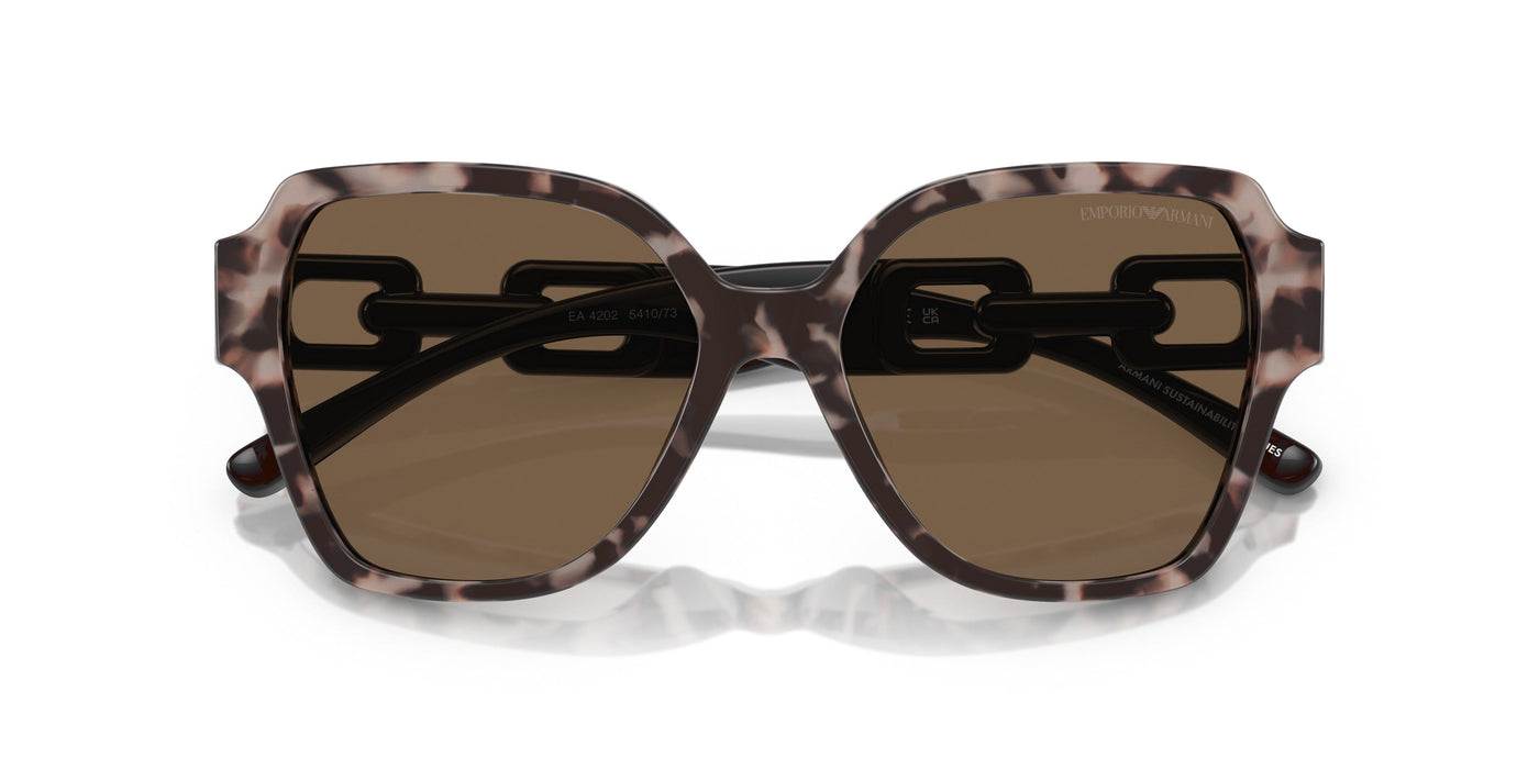 Emporio Armani 0EA4202 541073 Shiny pink havana Square Sunglasses
