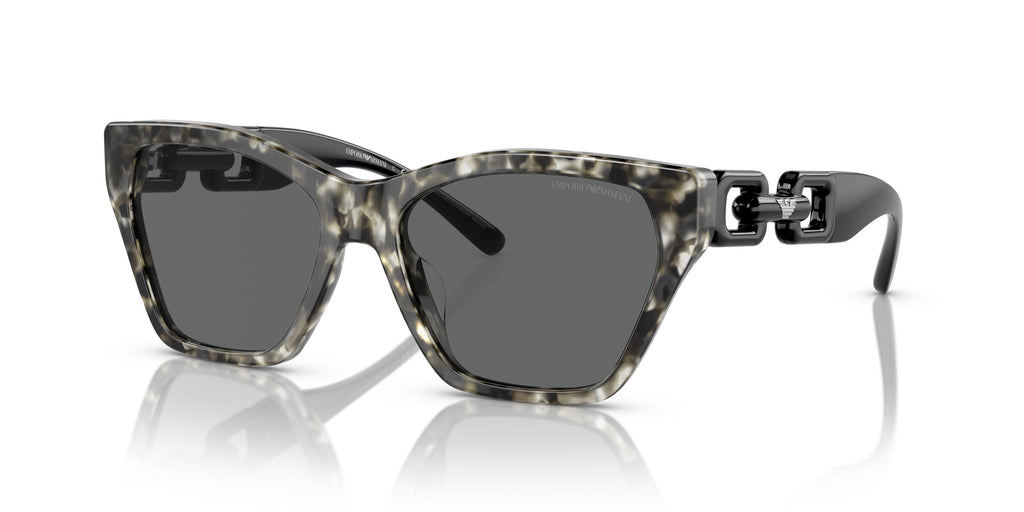 Emporio Armani  Shiny grey havana Cateye Sunglasses