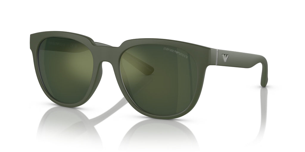 Emporio Armani  Matte green Square Sunglasses