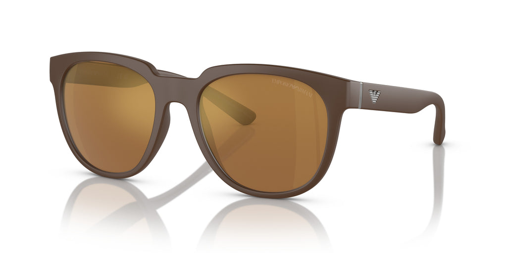 Emporio Armani  Matte brown Square Sunglasses