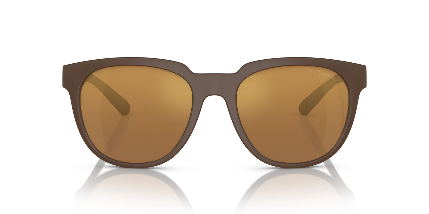 Emporio Armani 0EA4205 52606H Matte brown Square Sunglasses