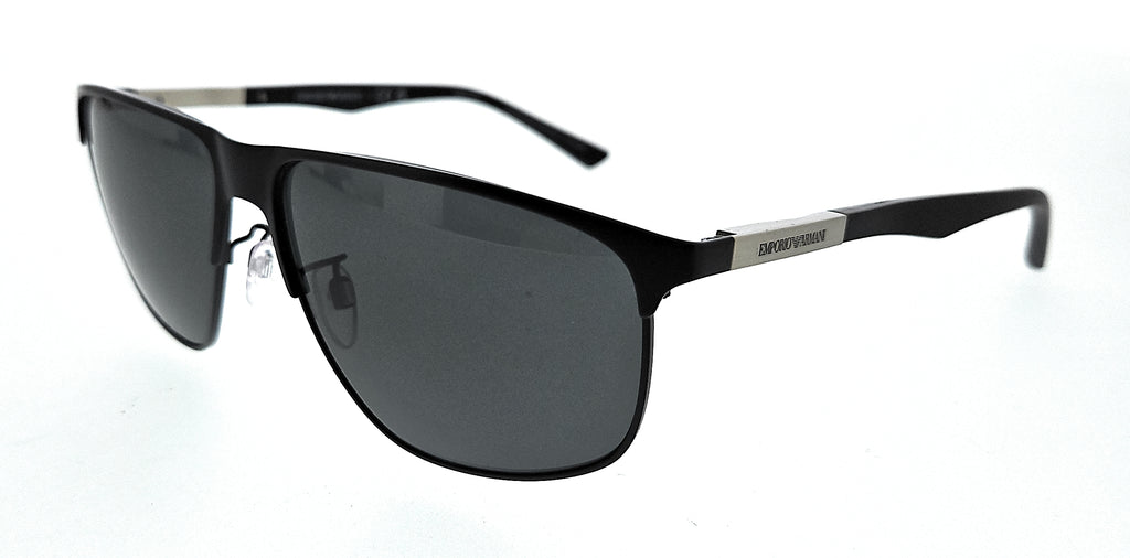 Emporio Armani  Matte black Square Sunglasses