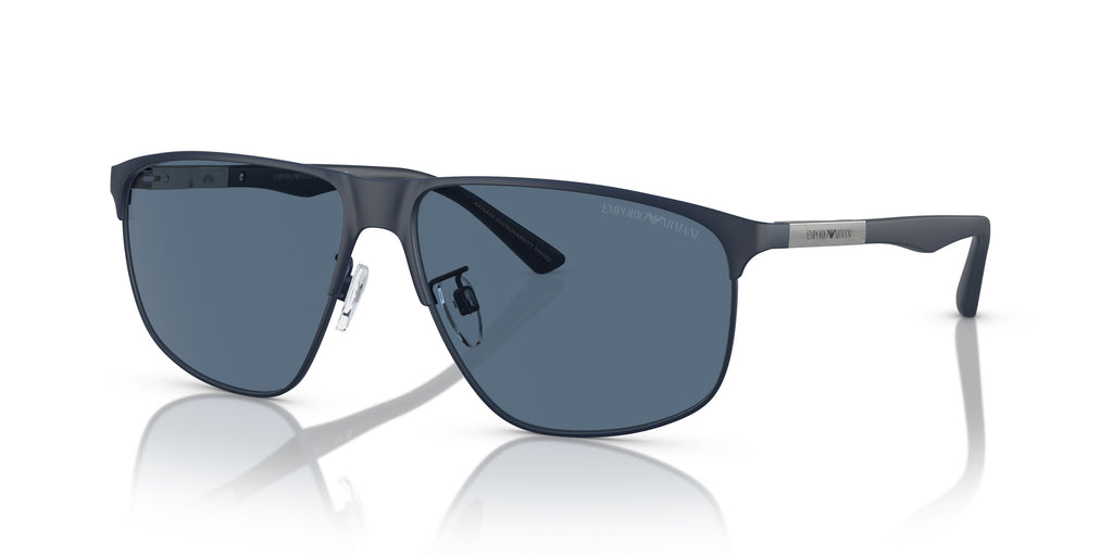 Emporio Armani  Matte blue Rectangular Sunglasses