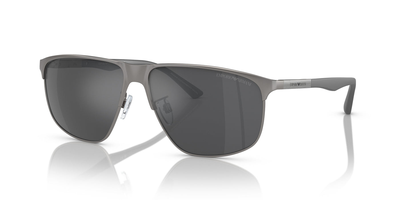 Emporio Armani 0EA2094 30036G Matte gunmeta Rectangular Sunglasses