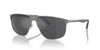 Emporio Armani  Matte gunmeta Rectangular Sunglasses