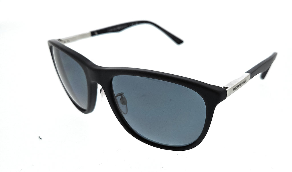 Emporio Armani  Matte Blue Round Sunglasses