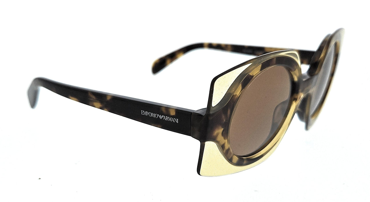 Emporio Armani 0EA4207 603073 Havana Top Transparent Brown  Square Sunglasses