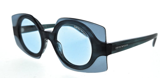 Emporio Armani 0EA4207 603180 Blue Top Transparent Blue Square Sunglasses