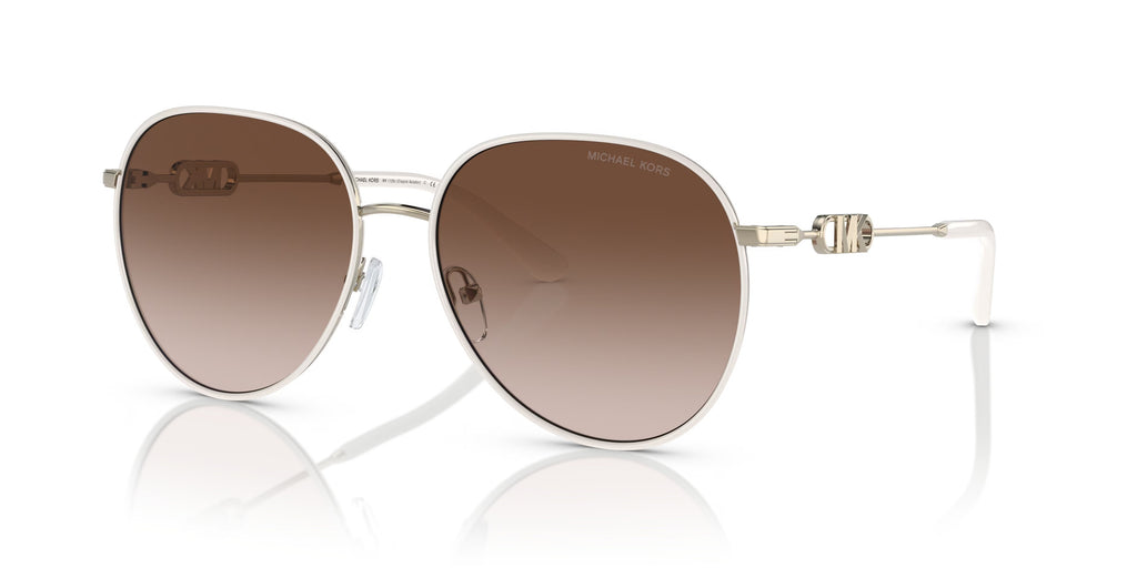 Michael Kors   Light Gold/White Round Sunglasses