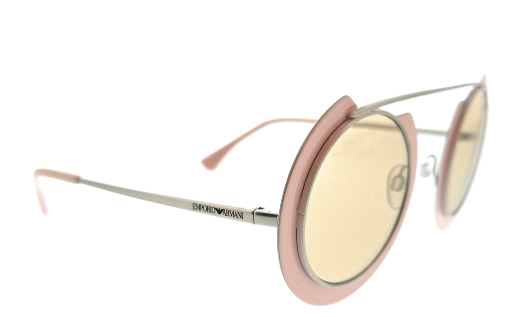 Emporio Armani 0EA2104 332773 Matte silver & pink Round Sunglasses