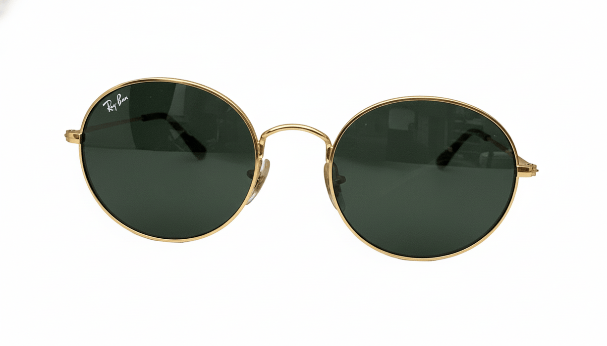 Ray- Ban 0RB3594 901371 Gold Round Sunglasses