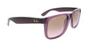 Ray- Ban 0RB4165 659514 Justin Transparent Violet Square Sunglasses