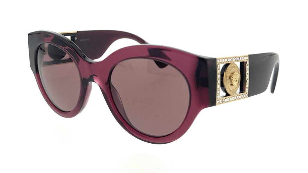 Versace  Transparent Parade Red Round Sunglasses