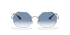 Ray-Ban Silver  Metal – Blue Gradient Lenses, Trendy Octagonal Sunglasses