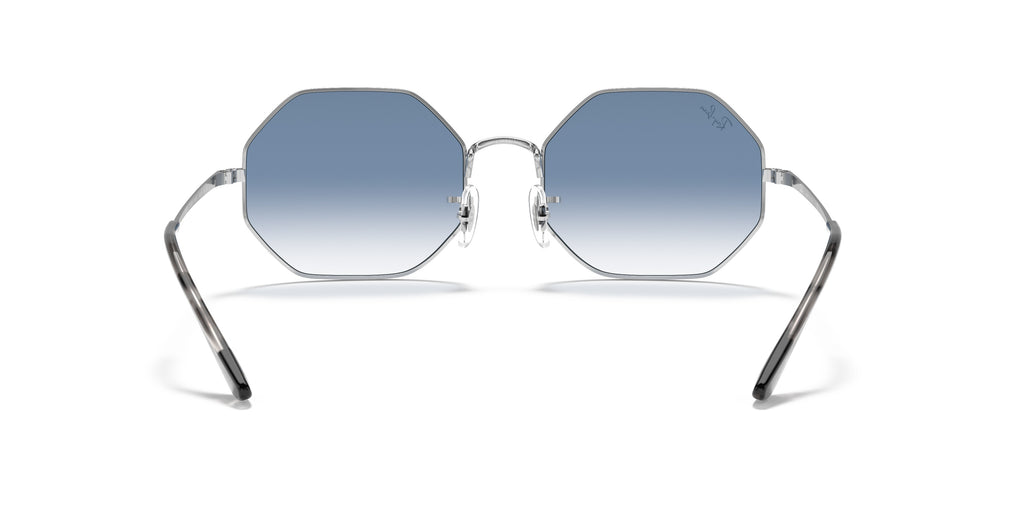 Ray-Ban Silver  Metal – Blue Gradient Lenses, Trendy Octagonal Sunglasses