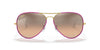 Ray-Ban Aviator – Gold Frame with Pink Accents and Gradient Brown Sunglasses