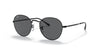 Ray-Ban Round Metal– Black with Dark Lenses, Sleek Vintage Sunglasses