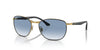 Ray-Ban  Oval  
Black on gold Sunglasses