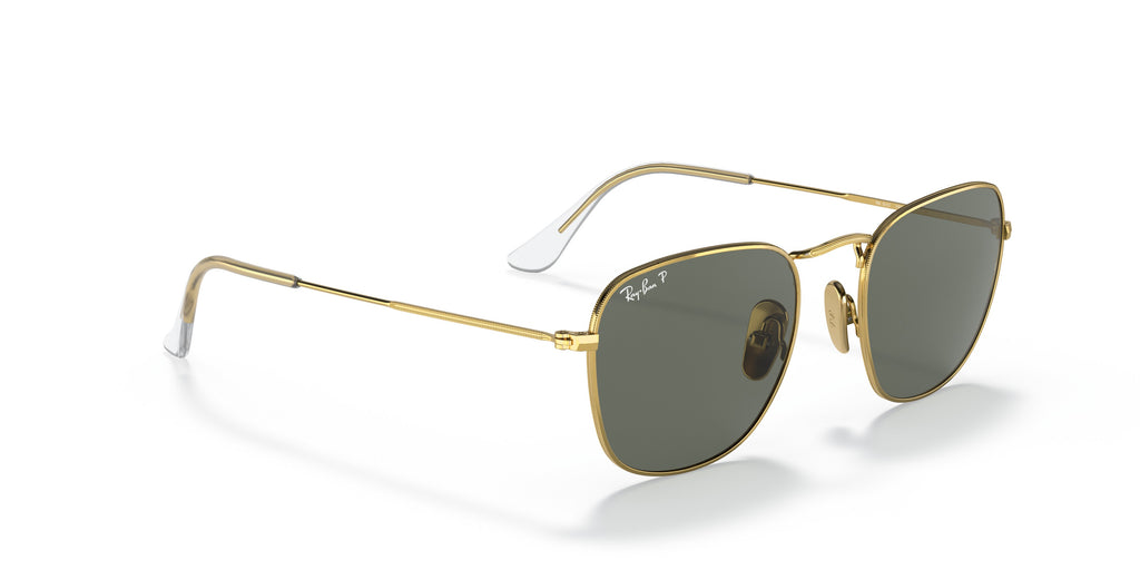 Ray-Ban 0RB8157 921658 Frank Square Gold TitaniumPolarized Sunglasses