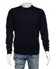 Williams Wilson Navy 100% Wool Suede Crewneck Sweater-L