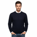 Williams Wilson Navy 100% Wool Suede Crewneck Sweater-L