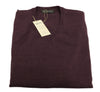 Williams Wilson Purple Pure Wool Suede VNeck Sweater