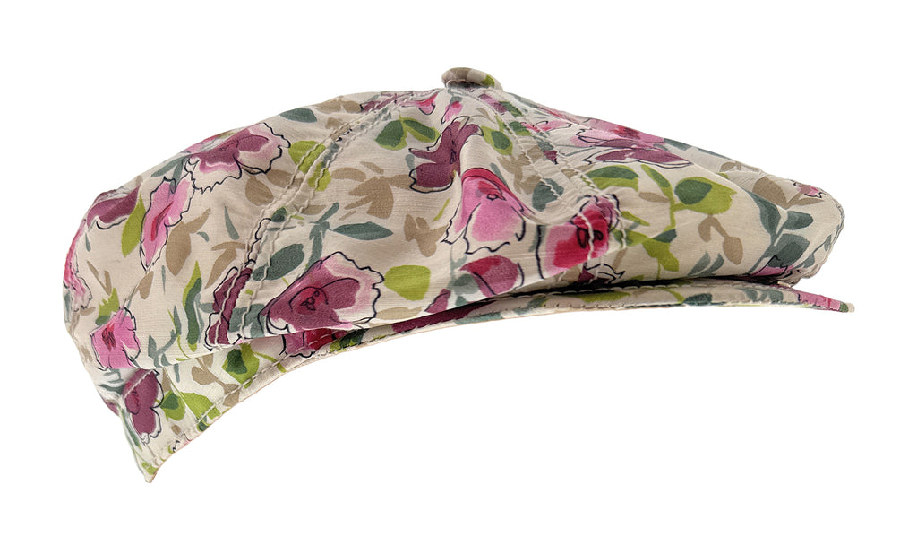 Dolce & Gabbana Floral Pink Floral Signature Irish Flatcap-L