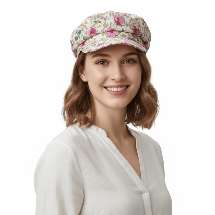 Dolce & Gabbana Floral Pink Floral Signature Irish Flatcap
