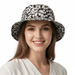 Dolce & Gabbana 100% Silk Black and White Floral Bucket Hat-
