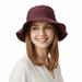 Dolce & Gabbana 100% Silk Burgundy Polka Dot Floppy Hat with Ribbon Band-