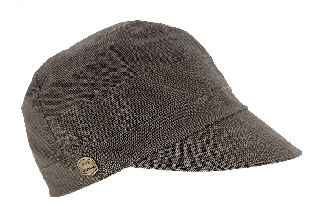 Dolce & Gabbana Khaki Grey Stylish Military Inspired  Cap