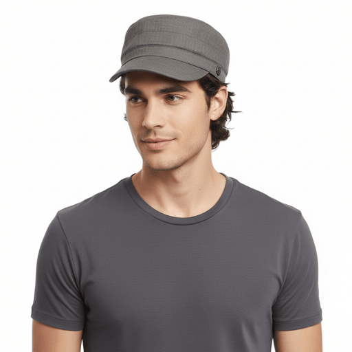 Dolce & Gabbana Khaki Grey Stylish Military Inspired  Cap