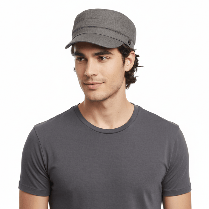 Dolce & Gabbana Khaki Grey Stylish Military Inspired  Cap
