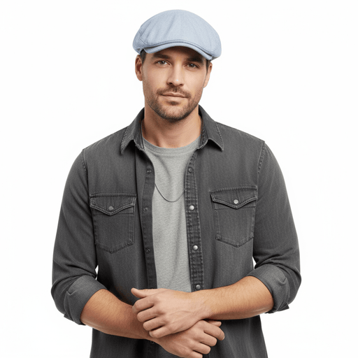Dolce & Gabbana Light Blue  Solid Signature Classic Flat Cap