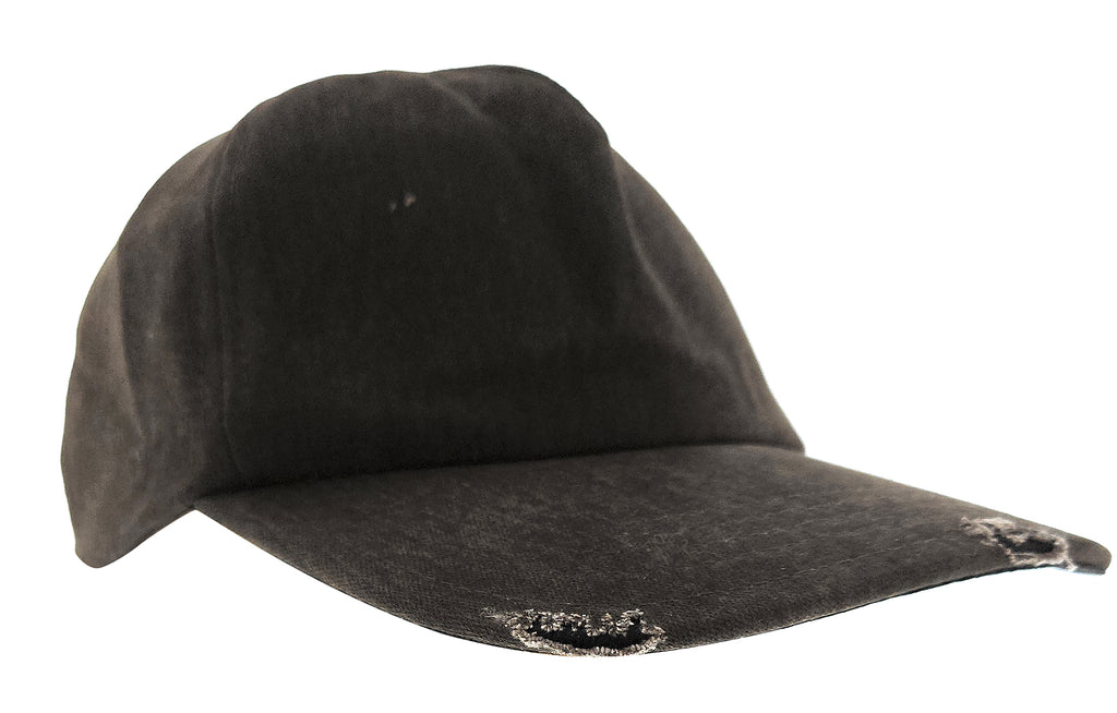 Dolce & Gabbana Black Distressed Baseball Cap