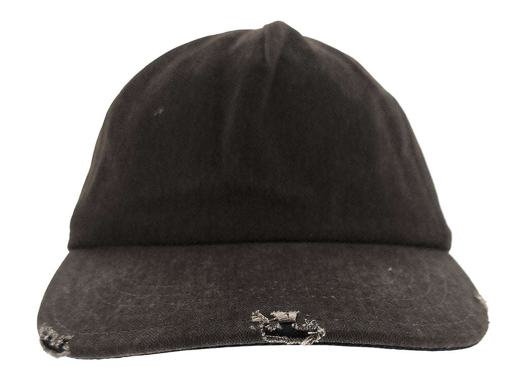 Dolce & Gabbana Black Distressed Baseball Cap