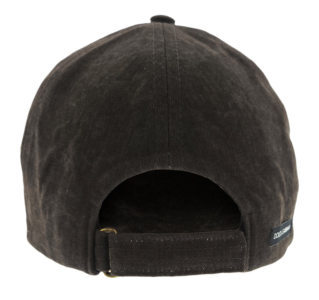 Dolce & Gabbana Black Distressed Baseball Cap