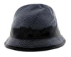 Dolce & Gabbana Cotton Linen Blend Blue Plaid Bucket Hat with Bow Band--57