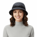 Dolce & Gabbana Cotton Linen Blend Blue Plaid Bucket Hat with Bow Band-