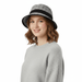 Dolce & Gabbana 100% Cotton Gray Plaid Bucket Hat with Black Ribbon Band-